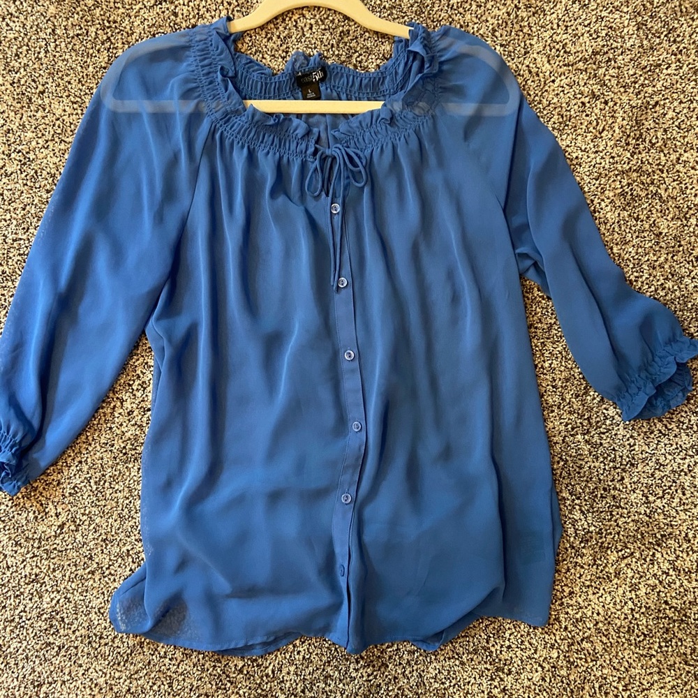 Formal Cobalt Blue Blouse (great for work)